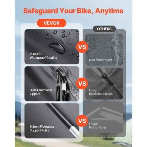 Bike Storage Tent 1 to 2 Bikes Outdoor Spacious Bike Storage Tent