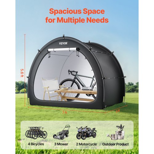 Bike Storage Tent 4 to 5 Bikes Outdoor Spacious Bike Storage Tent