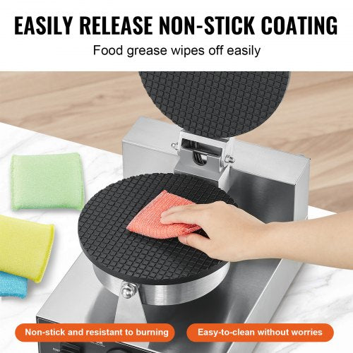 Electric Ice Cream Cone Maker Commercial 1230W Waffle Cone Machine