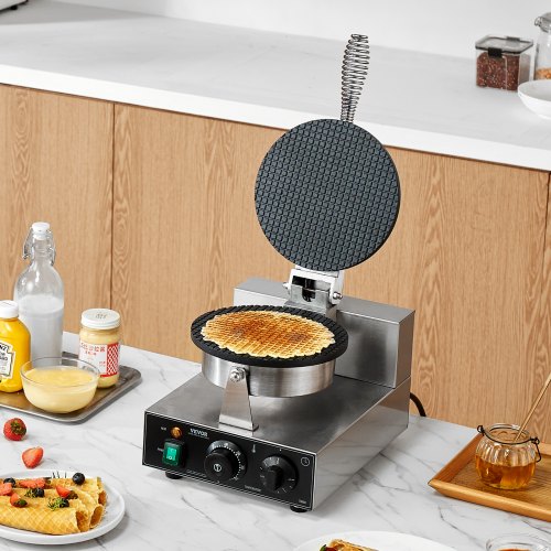 Electric Ice Cream Cone Maker Commercial 1230W Waffle Cone Machine