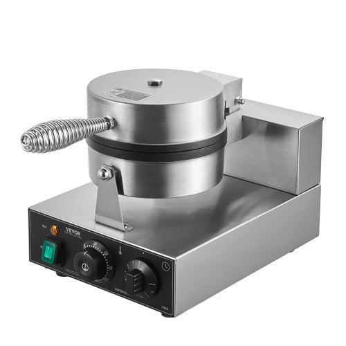 Commercial Waffle Maker 1230W Round Waffle Baker Machine NonStick