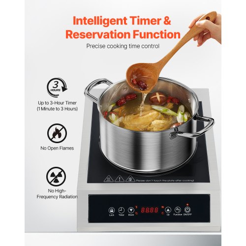 Portable Induction Cooktop 1800W Commercial Induction Burner with 9