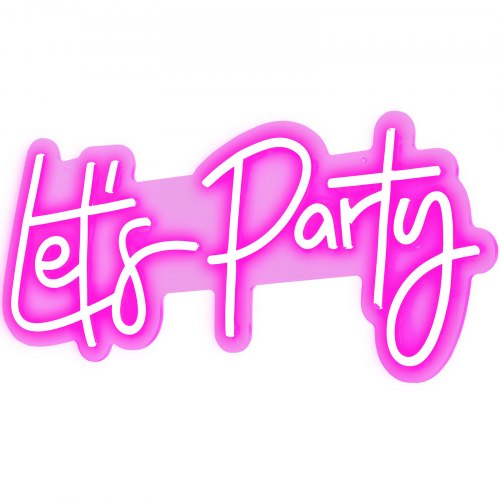 Lets Party Neon Sign 23X10 Neon Sign for Wall Decor Adjustable