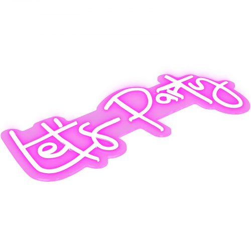 Lets Party Neon Sign 23X10 Neon Sign for Wall Decor Adjustable