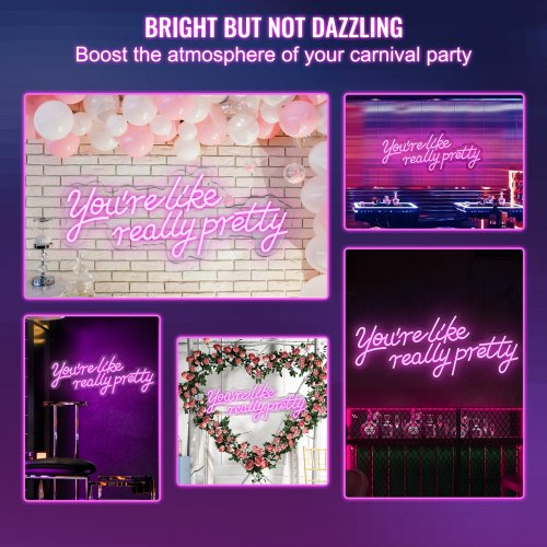 Youre Like Really Pretty Neon Sign 275 x 12 Pink LED Neon Signs for Wall Decor