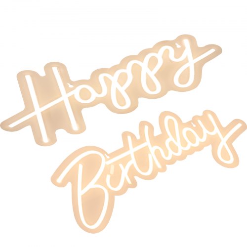 Happy Birthday Neon Sign 165 x 8 23 x 8 LED Neon Lights Signs