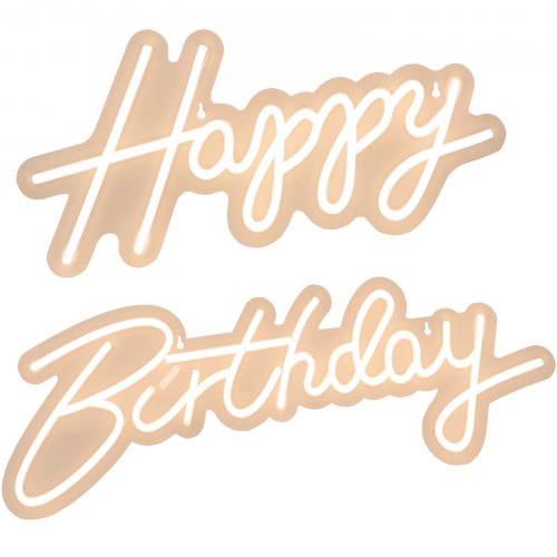 Happy Birthday Neon Sign 165 x 8 23 x 8 LED Neon Lights Signs