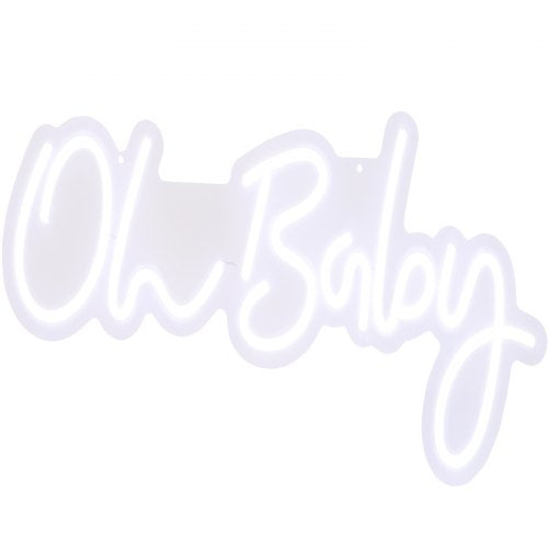 Oh Baby Neon Sign for Wall Decor with Remote Control and Dimmable Switch
