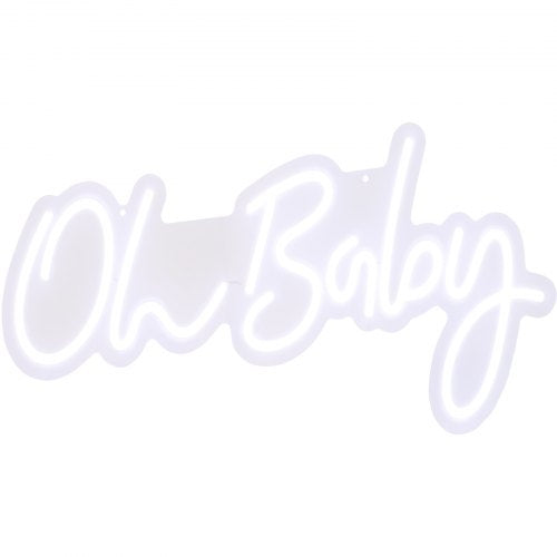 Oh Baby Neon Sign for Wall Decor with Remote Control and Dimmable Switch