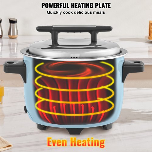 Commercial Rice Cooker 50Cup NonStick Pot 10L 24H Keep Warm Restaurant