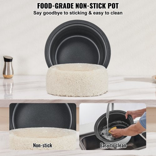 Commercial Rice Cooker 60Cup NonStick Pot 13L 24H Keep Warm Restaurant