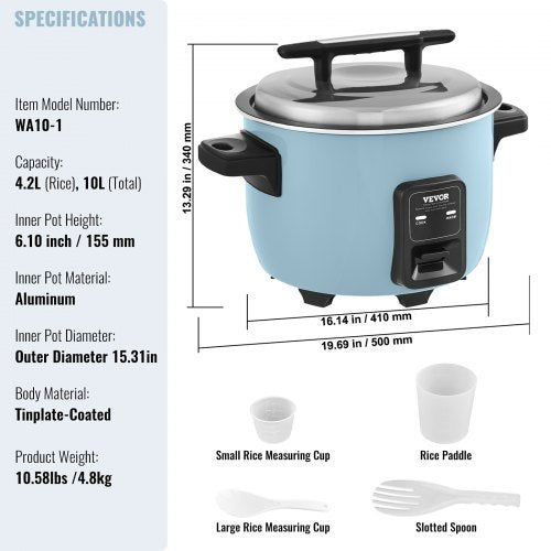 Commercial Rice Cooker 60Cup NonStick Pot 13L 24H Keep Warm Restaurant