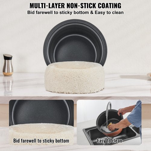 Commercial Rice Cooker 45Cup NonStick Pot 9L 12H Keep Warm Restaurant