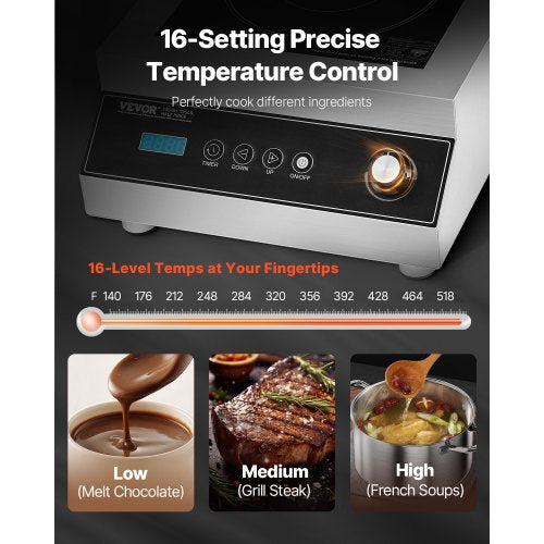 Portable Induction Cooktop 5000W Commercial Induction Burner with 16