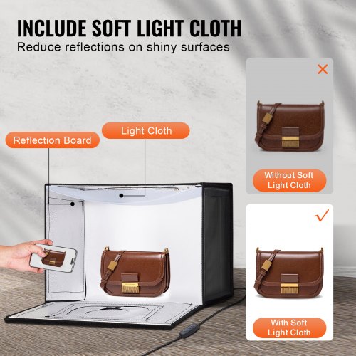 Photo Studio Light Box 12 x 12 30005600K Adjustable 3 Color