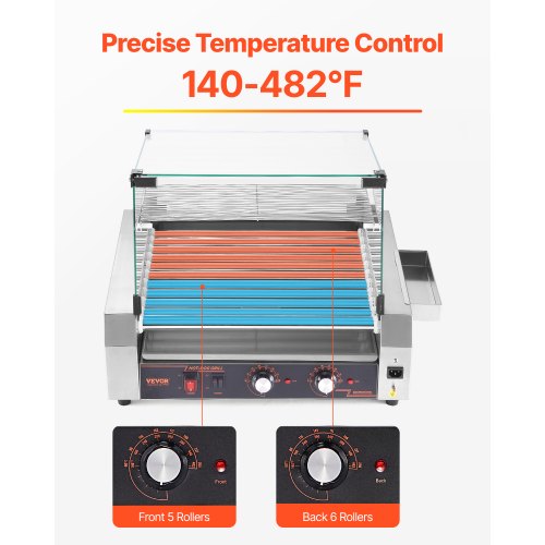 Hot Dog Roller 30 Hot Dog 11 Rollers Stainless Steel Sausage Grill Cooker