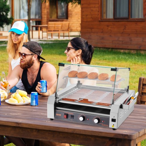 Hot Dog Roller 30 Hot Dog 11 Rollers Stainless Steel Sausage Grill Cooker
