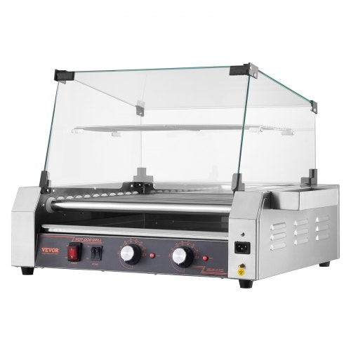 Hot Dog Roller 30 Hot Dog 11 Rollers Stainless Steel Sausage Grill Cooker