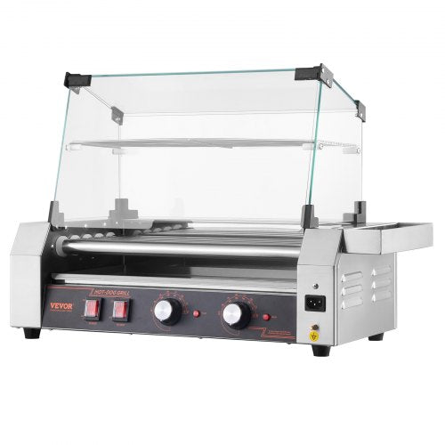Hot Dog Roller 12 Hot Dog 5 Rollers Stainless Steel Sausage Grill Cooker