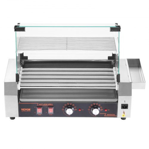 Hot Dog Roller 12 Hot Dog 5 Rollers Stainless Steel Sausage Grill Cooker