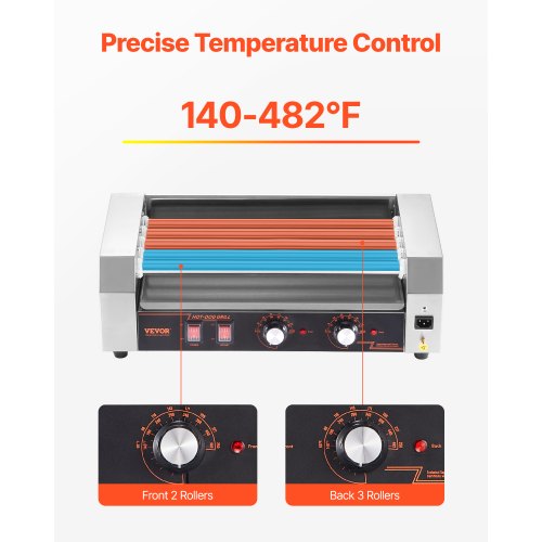 Hot Dog Roller 12 Hot Dog 5 Rollers Stainless Steel Sausage Grill Cooker