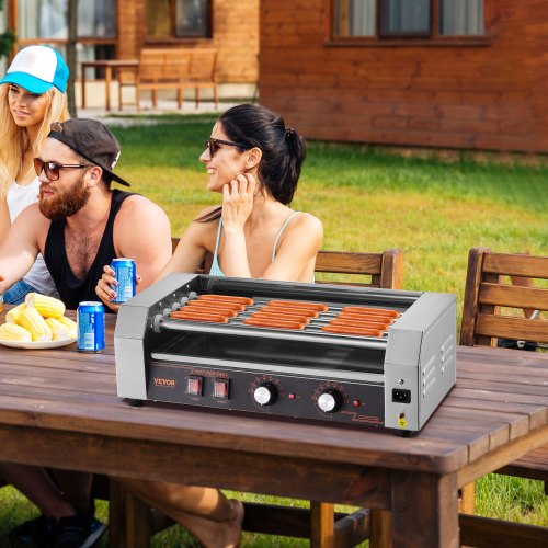 Hot Dog Roller 12 Hot Dog 5 Rollers Stainless Steel Sausage Grill Cooker