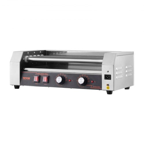 Hot Dog Roller 12 Hot Dog 5 Rollers Stainless Steel Sausage Grill Cooker