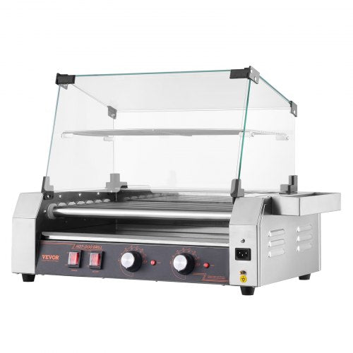 Hot Dog Roller 18 Hot Dog 7 Rollers Stainless Steel Sausage Grill Cooker