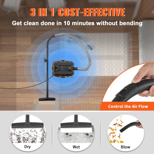 Wet Dry Vac 4 Gallon 5 Peak HP 3 in 1 Shop Vacuum with Blowing Function