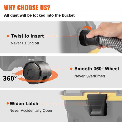 Wet Dry Vac 4 Gallon 5 Peak HP 3 in 1 Shop Vacuum with Blowing Function