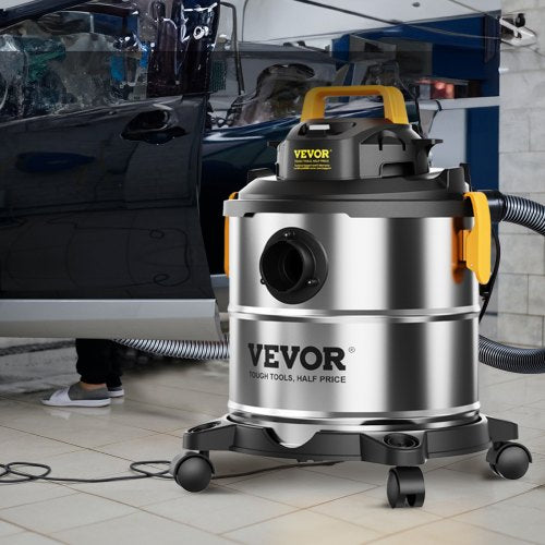 Stainless Steel Wet Dry Shop Vacuum 5.5 Gallon 65 Peak HP WetDry Vac
