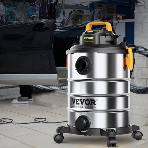 Stainless Steel Wet Dry Shop Vacuum 8 Gallon 6 Peak HP WetDry Vac