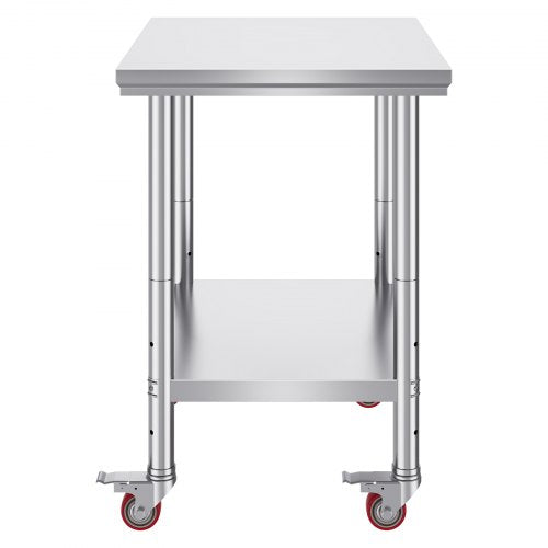 Stainless Steel Work Table 30 x 24 x 33 Inch 700 LBS Load Capacity with 4