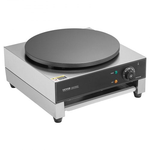 Electric Crepe Maker 16Inch Commercial Crepe Machine 1700W Flat Plate