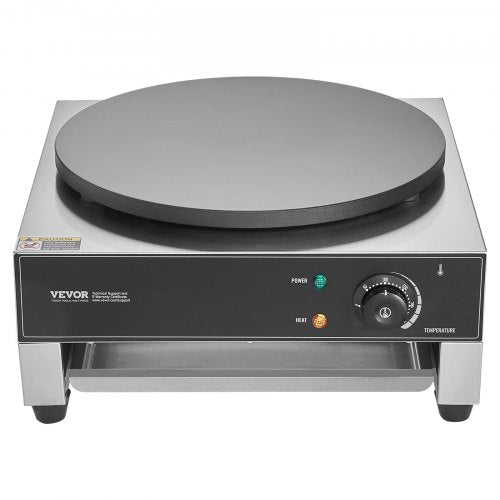 Electric Crepe Maker 16Inch Commercial Crepe Machine 1700W Flat Plate