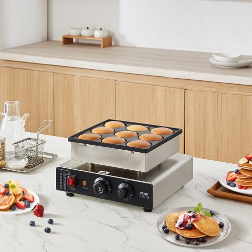 Dutch Pancake Maker 9PCS 76mm Diameter Dorayaki Baker Machine 850W