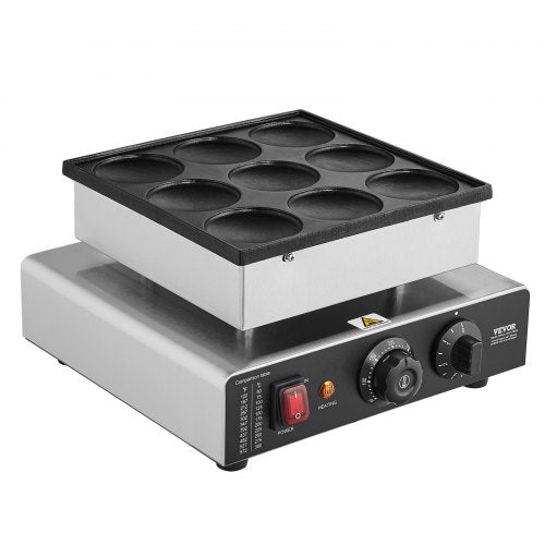 Dutch Pancake Maker 9PCS 76mm Diameter Dorayaki Baker Machine 850W
