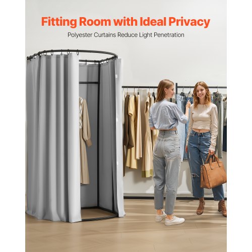 Fitting Room Dressing Room with Thick Polyester Curtains Privacy Space