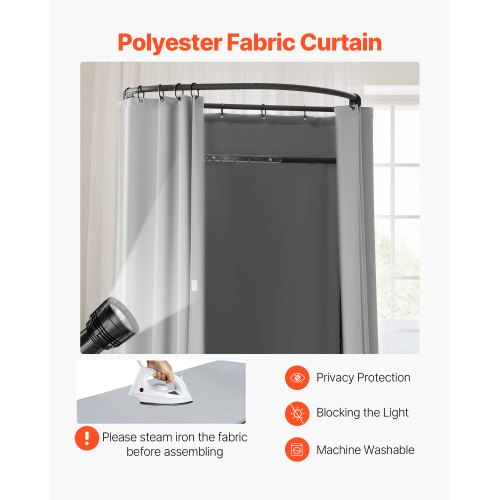 Fitting Room Dressing Room with Thick Polyester Curtains Privacy Space