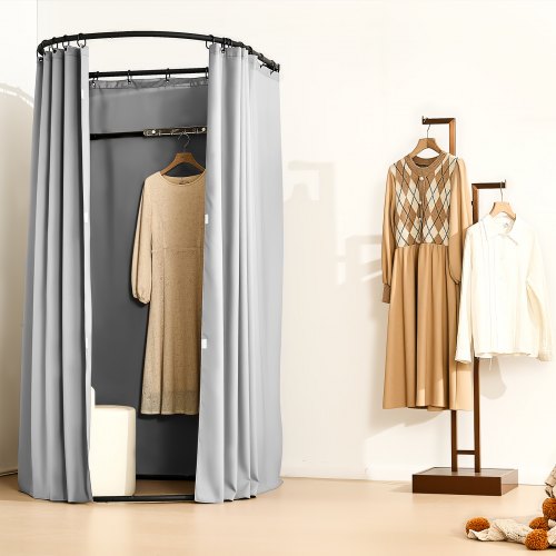 Fitting Room Dressing Room with Thick Polyester Curtains Privacy Space