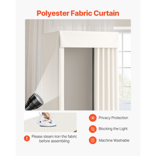 Fitting Room Moveable Dressing Room with Thick Curtains Privacy Space