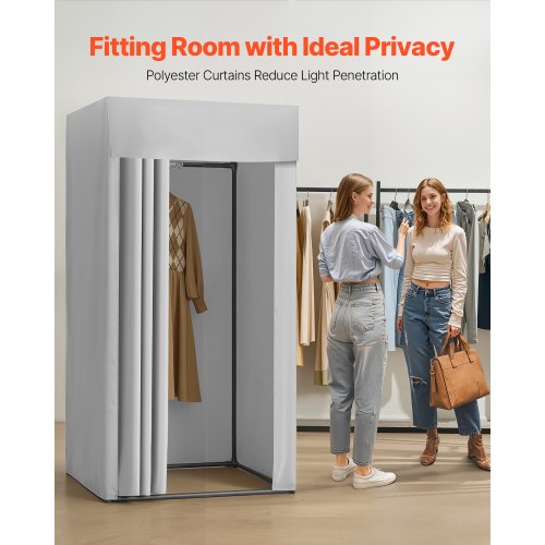 Fitting Room Dressing Room with Thick Polyester Curtains Privacy Space