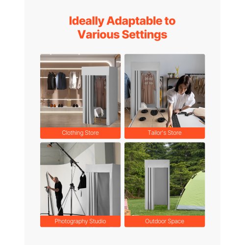 Fitting Room Dressing Room with Thick Polyester Curtains Privacy Space