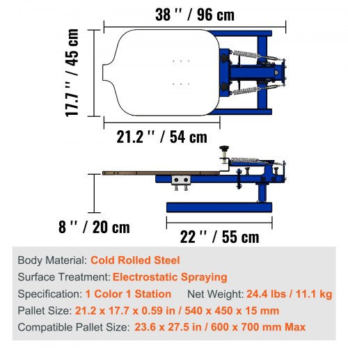Screen Printing Machine 1 Color 1 Station Silk Screen Printing Press