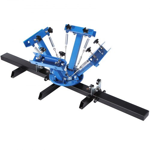 Screen Printing Machine 4 Color 2 Station 360° Rotable Silk Screen