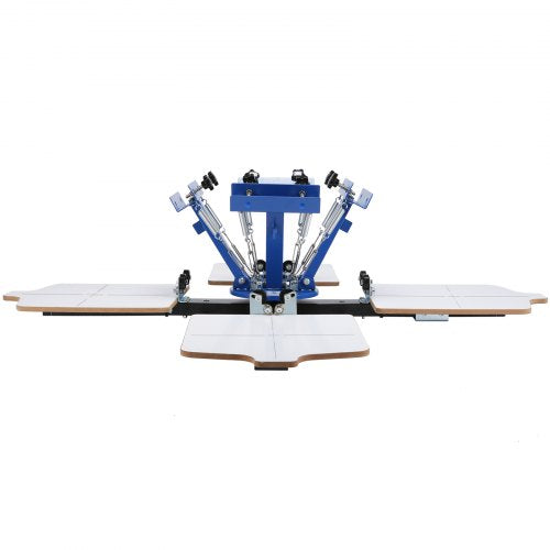 Screen Printing Machine 4 Color 4 Station 360° Rotable Silk Screen Printing