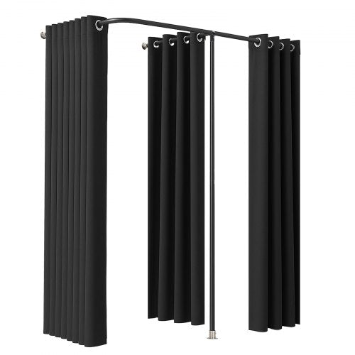 Fitting Room Portable Changing Room with Thick Polyester Curtains Double