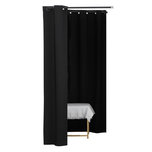 Fitting Room Portable Changing Room with Thick Polyester Curtains Double