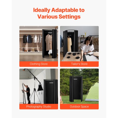 Fitting Room Portable Dressing Room with Thick Polyester Curtains Privacy
