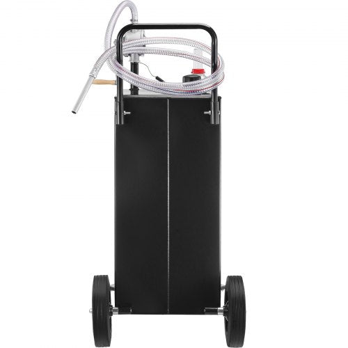 30 Gallon Fuel Caddy Gas Storage Tank 4 Wheels with Manuel Transfer